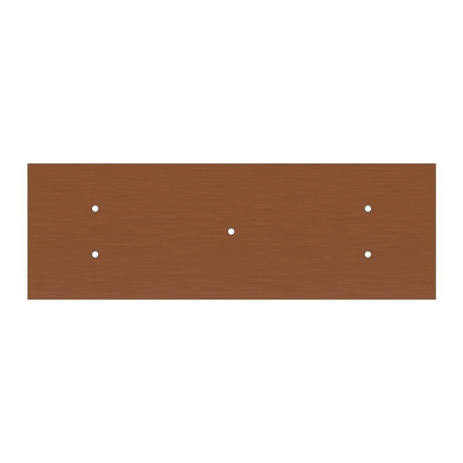 Rosone XXL Rose-One rettangolare a 5 fori e 6 fori laterali, dimensioni 675 x 225 mm - Dibond Rame satinato - Image 3
