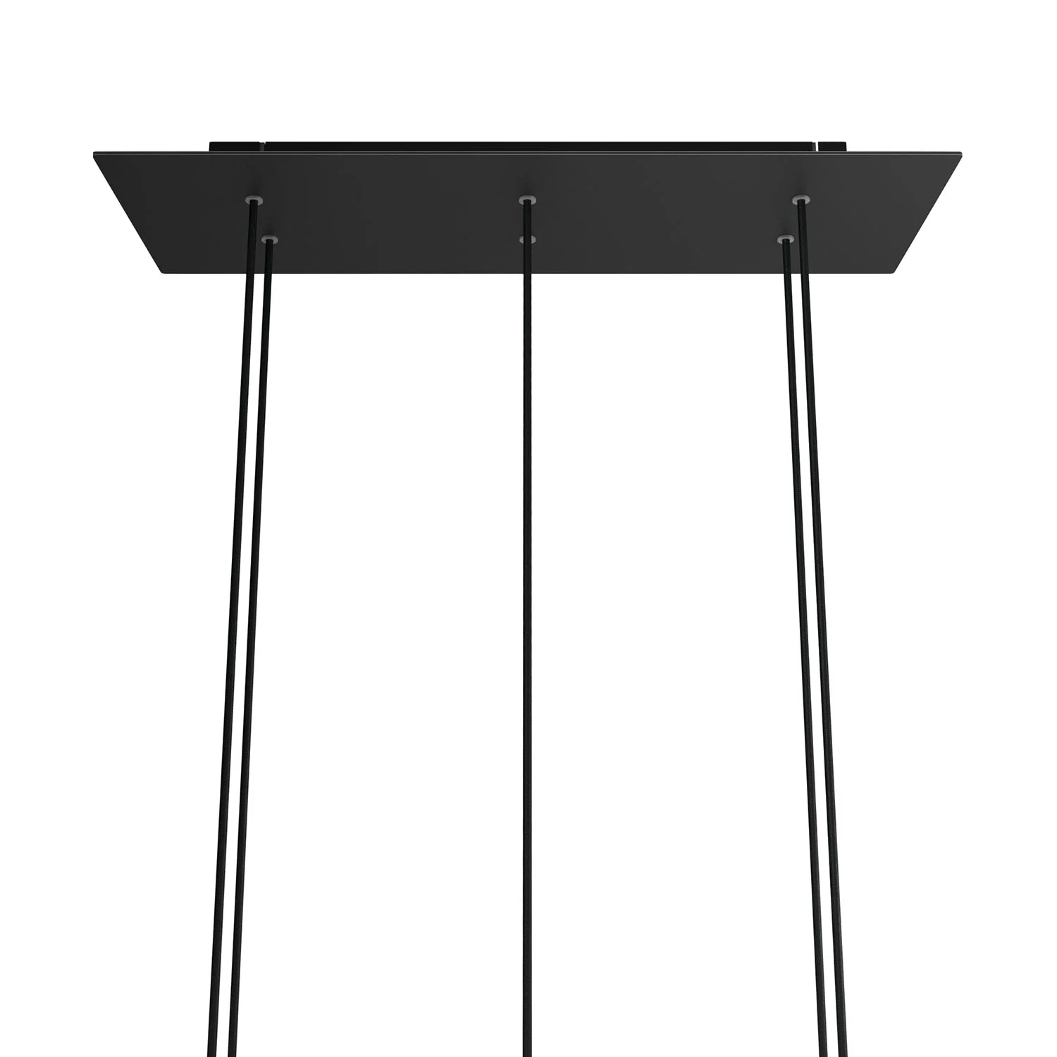 Rosone XXL Rose-One rettangolare a 6 fori e 6 fori laterali, dimensioni 675 x 225 mm - Dibond Nero opaco - Image 7