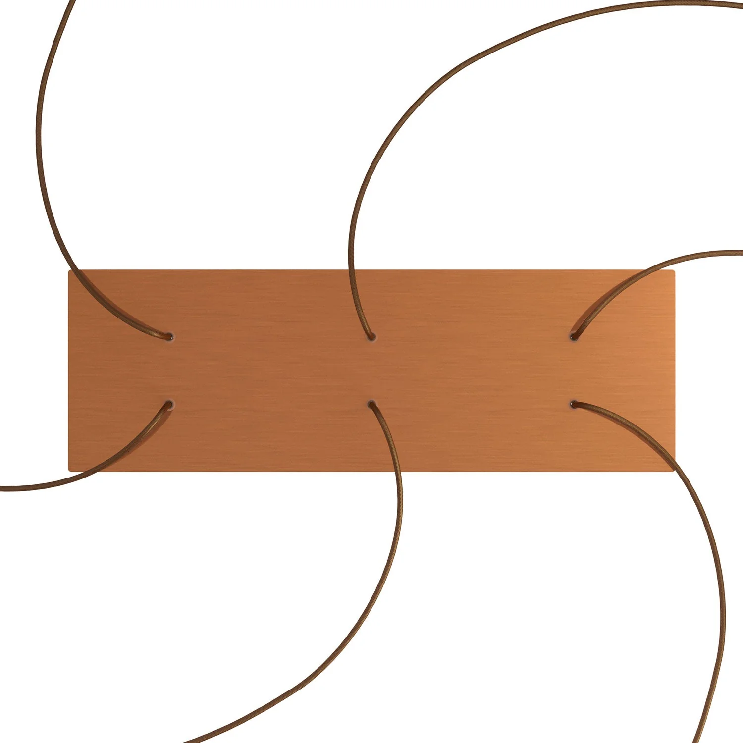 Rosone XXL Rose-One rettangolare a 6 fori e 6 fori laterali, dimensioni 675 x 225 mm - Dibond Rame satinato - Image 2