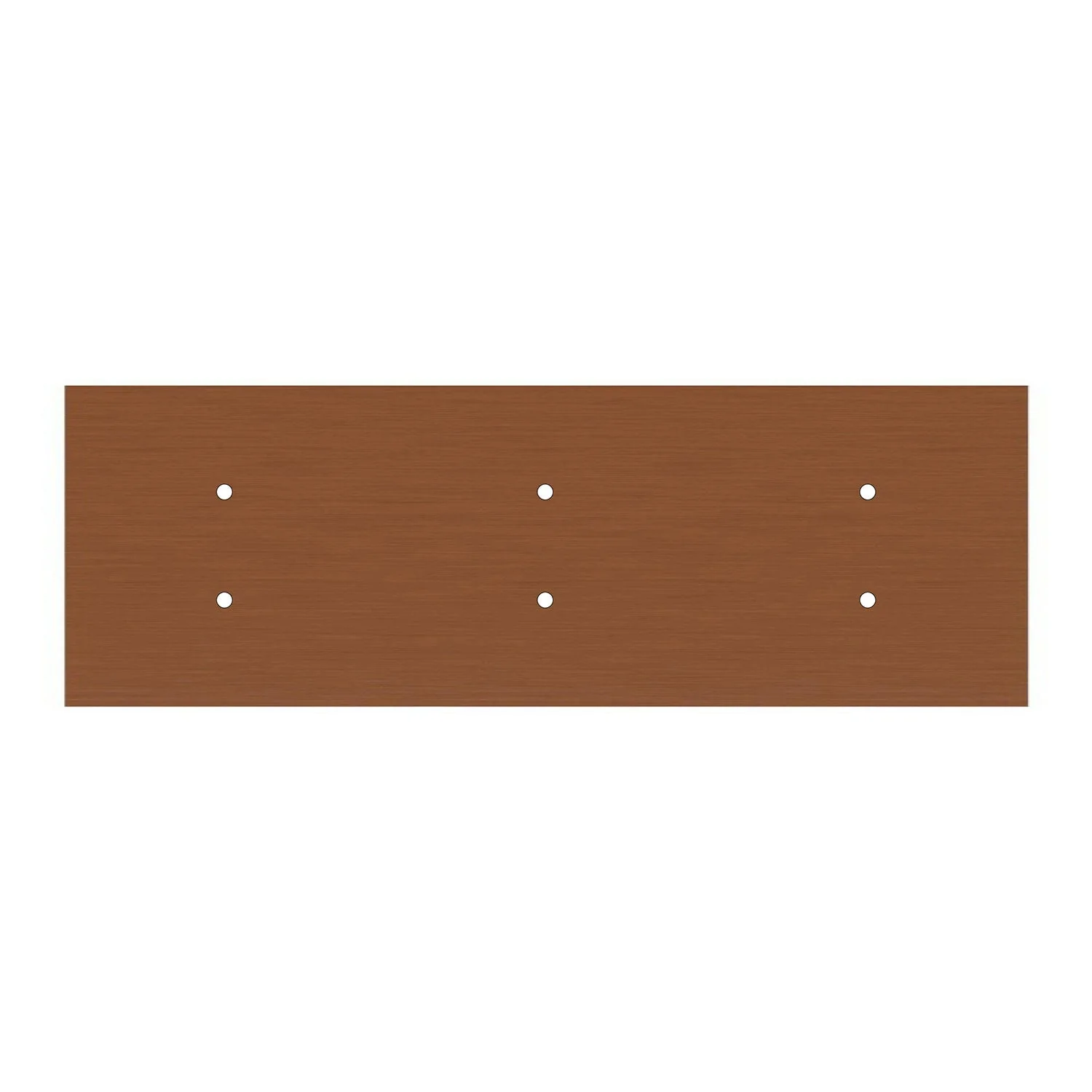 Rosone XXL Rose-One rettangolare a 6 fori e 6 fori laterali, dimensioni 675 x 225 mm - Dibond Rame satinato - Image 3