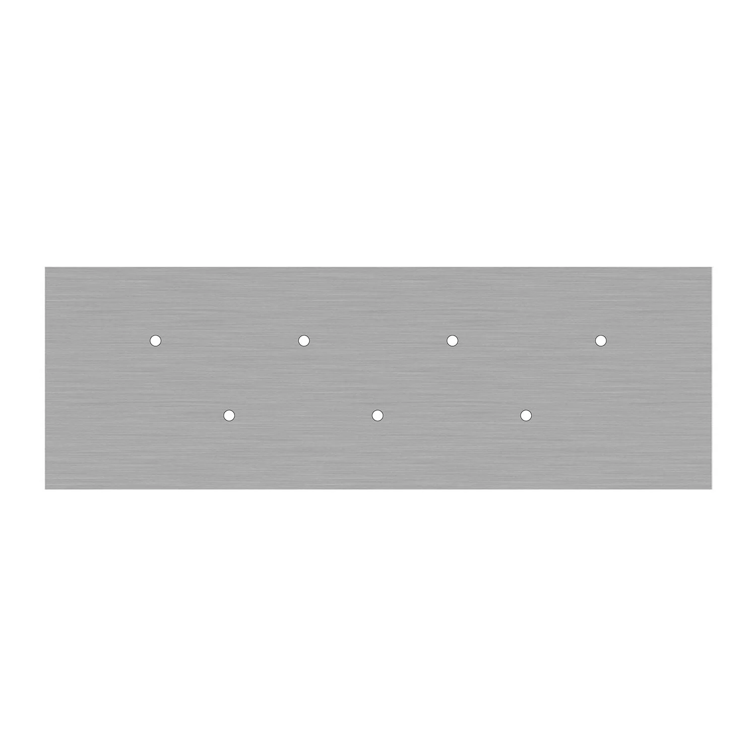 Rosone XXL Rose-One rettangolare a 7 fori e 6 fori laterali, dimensioni 675 x 225 mm  - Dibond Acciaio satinato - Image 3