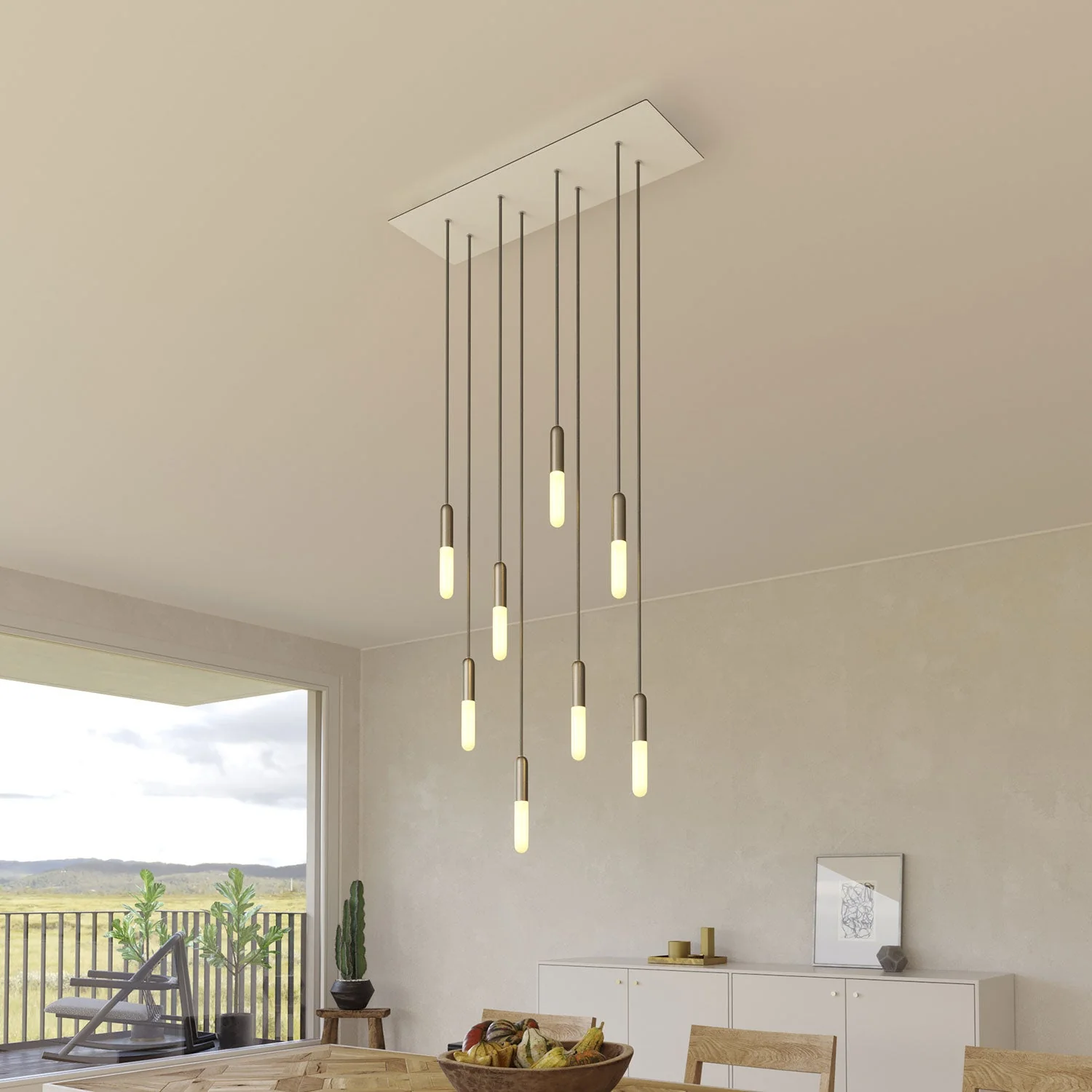 Rosone XXL Rose-One rettangolare a 8 fori e 6 fori laterali, dimensioni 675 x 225 mm - Dibond Bianco opaco - Image 4