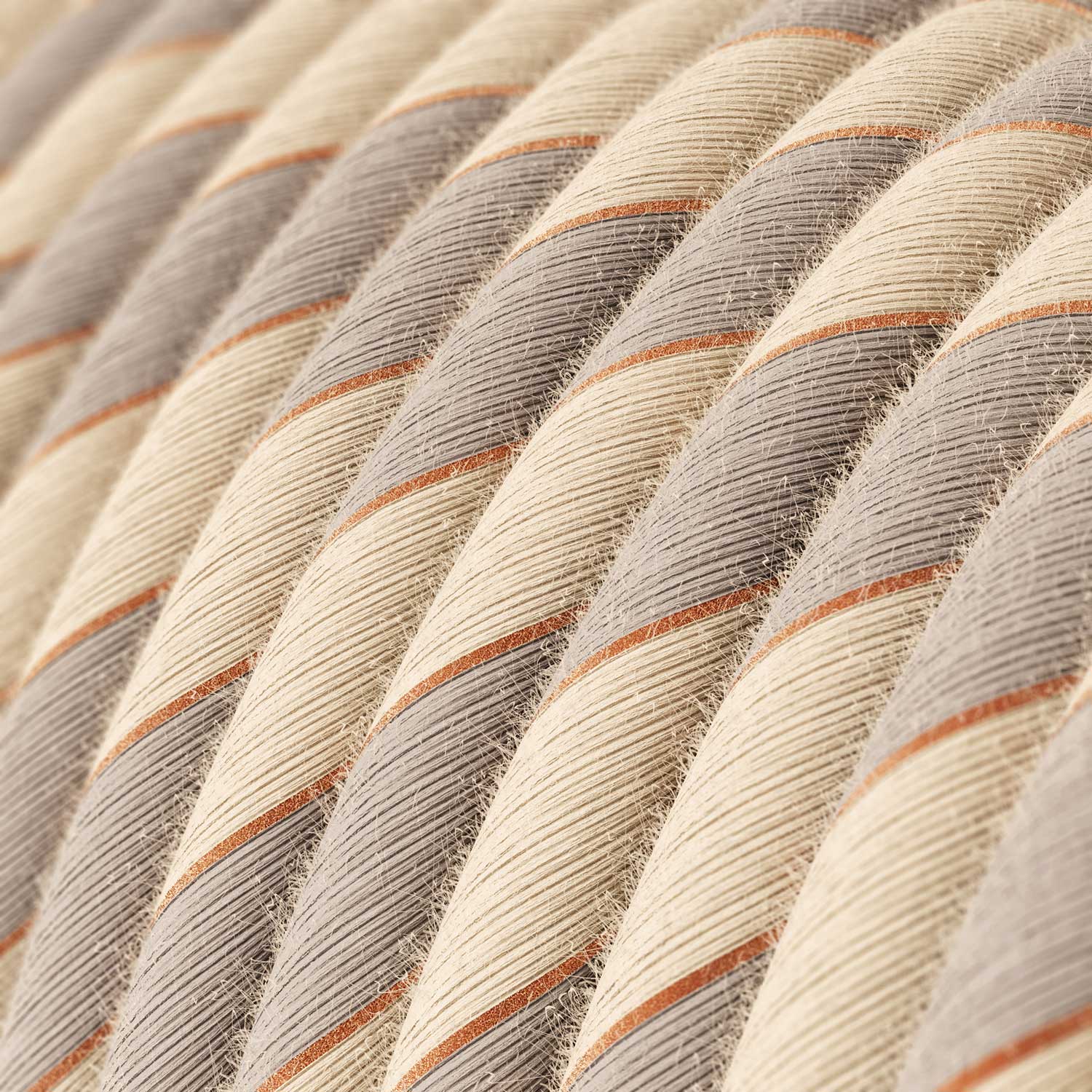 Round Electric Vertigo Cable covered by Cotton and Linen With Copper Thread ERR05 - Image 2