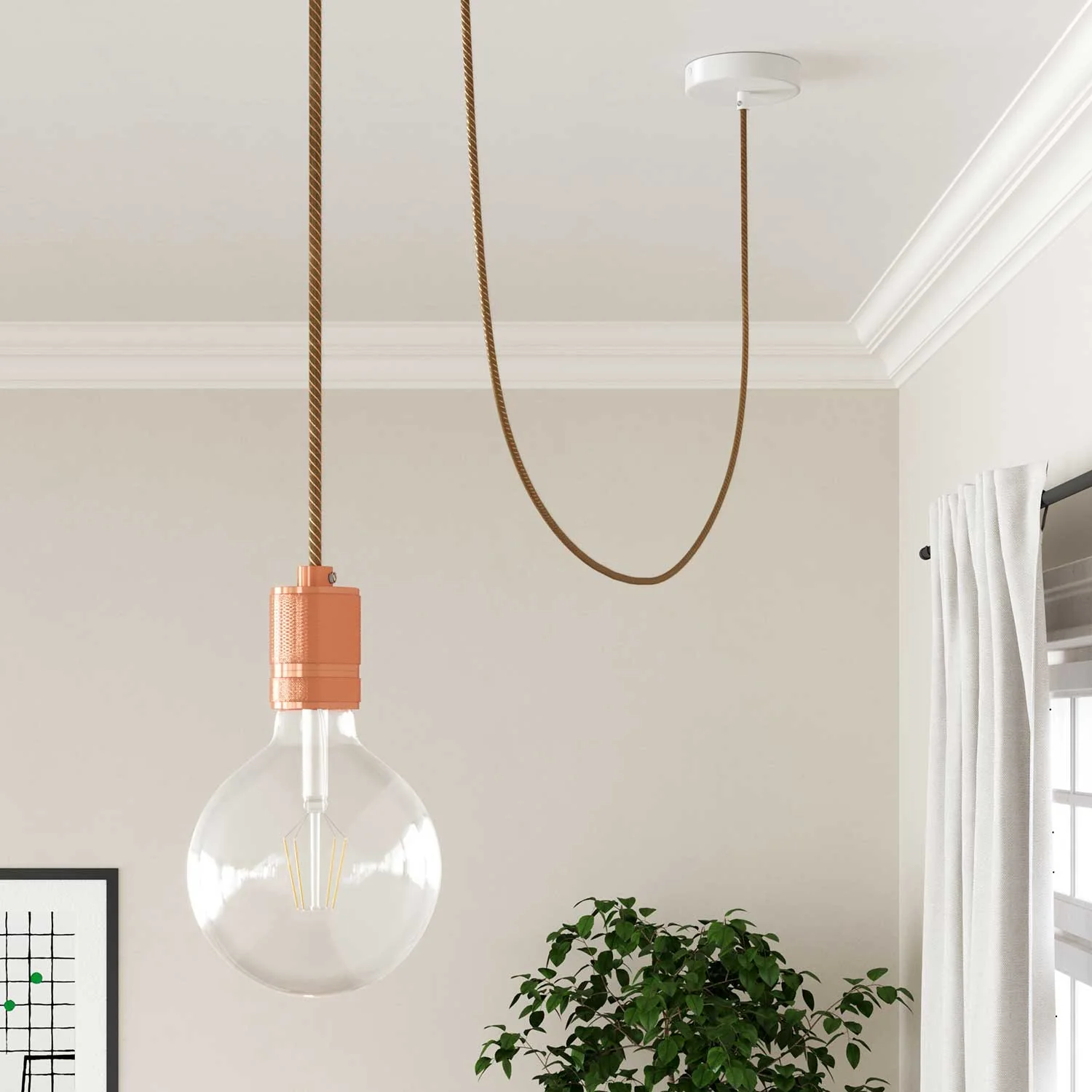 Round Electric Vertigo Cable covered by Jute with Copper Thread ERR04 - Image 3