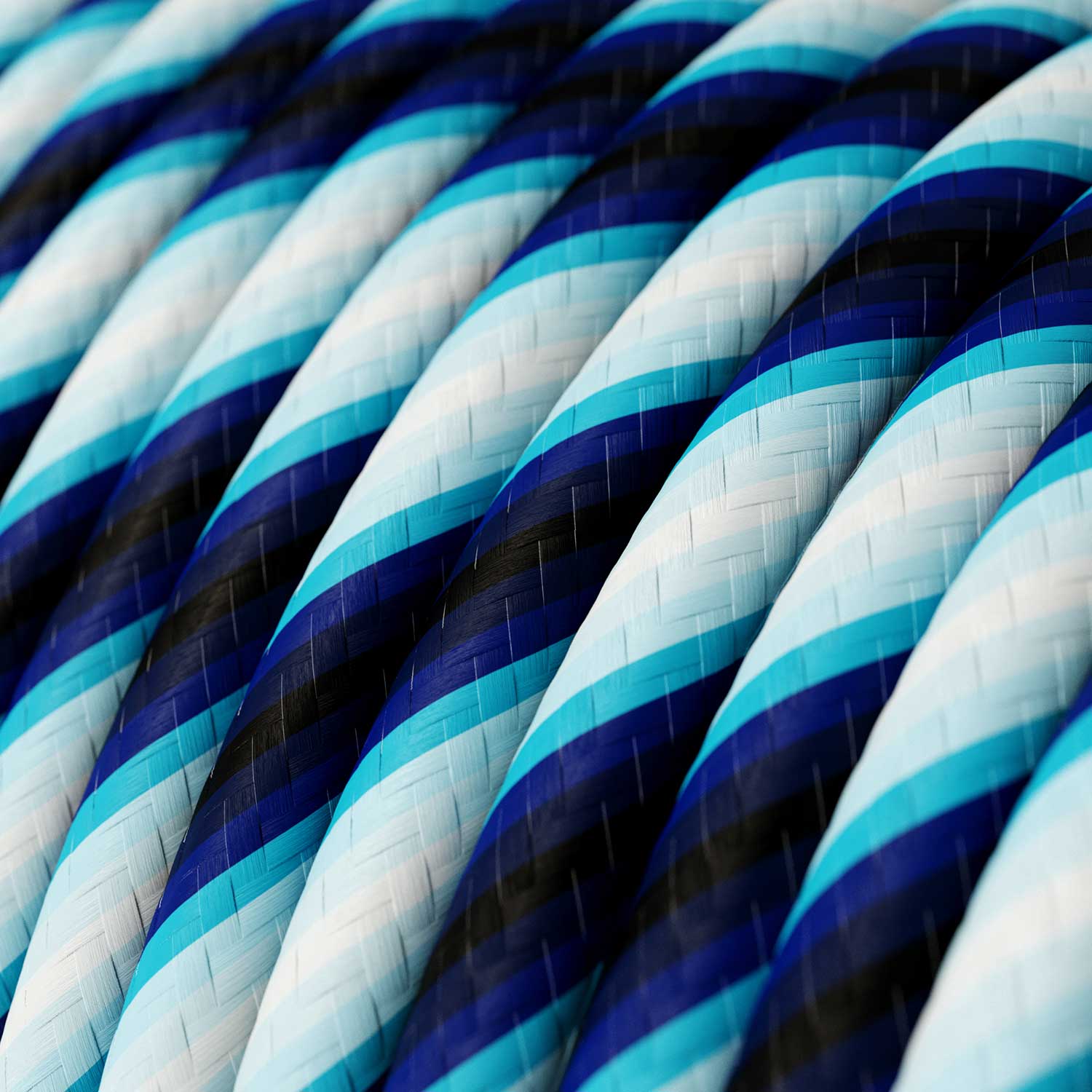 Round Electric Vertigo HD Cable covered by Mr Blue fabric ERM60 - Image 2