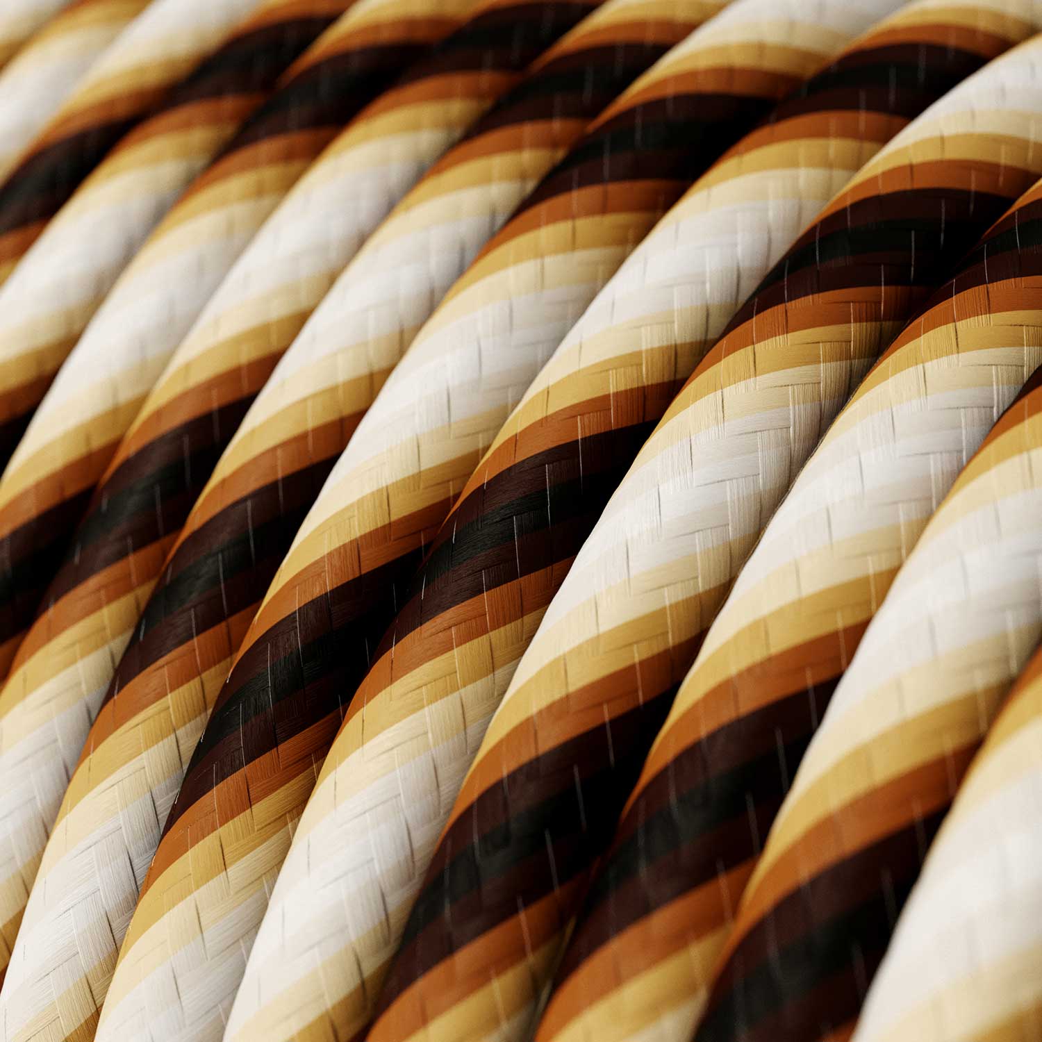 Round Electric Vertigo HD Cable covered by Mr Brown fabric ERM61 - Image 2