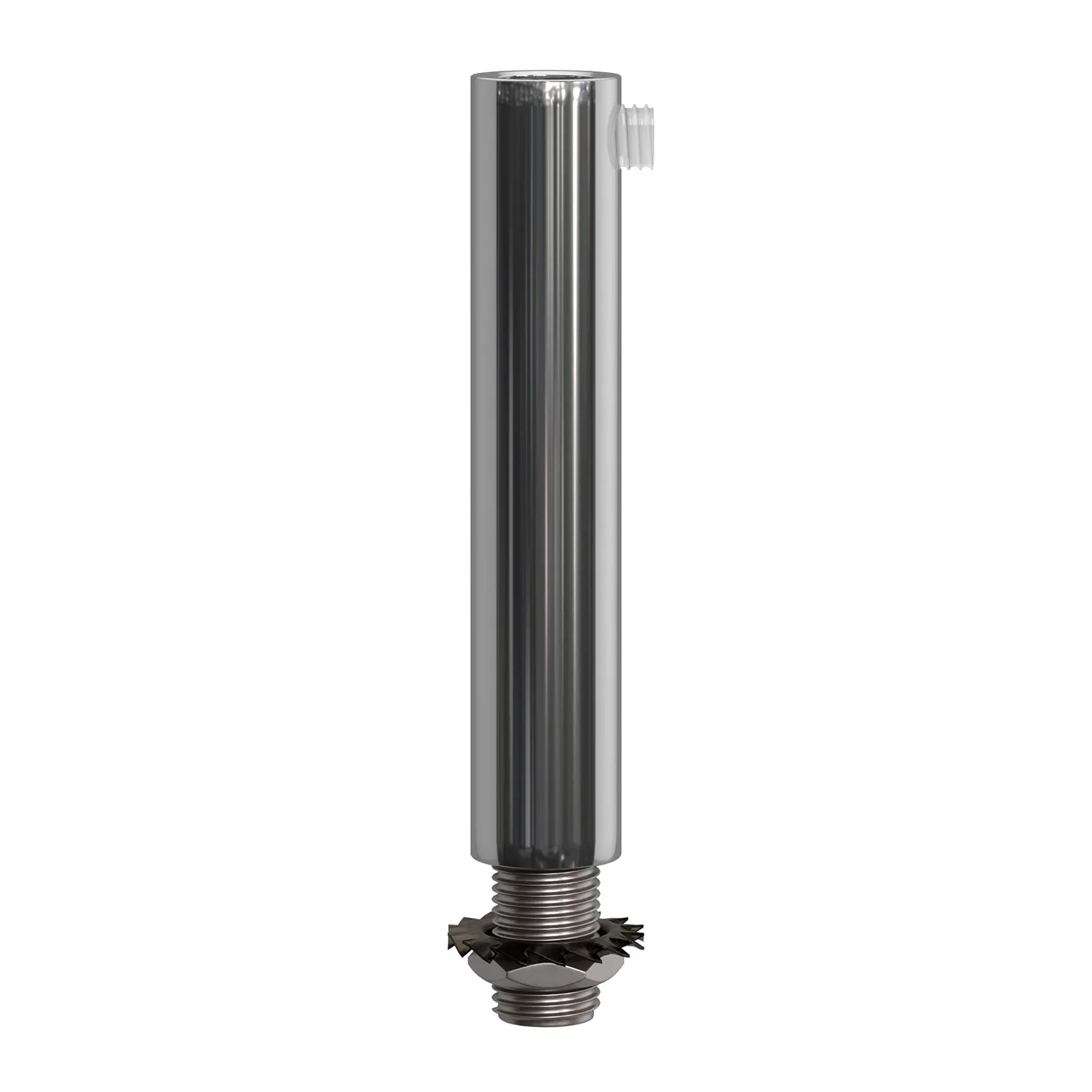 Serracavo cilindrico in metallo lunghezza 7 cm completo di tige, dado e rondella - Cromo
