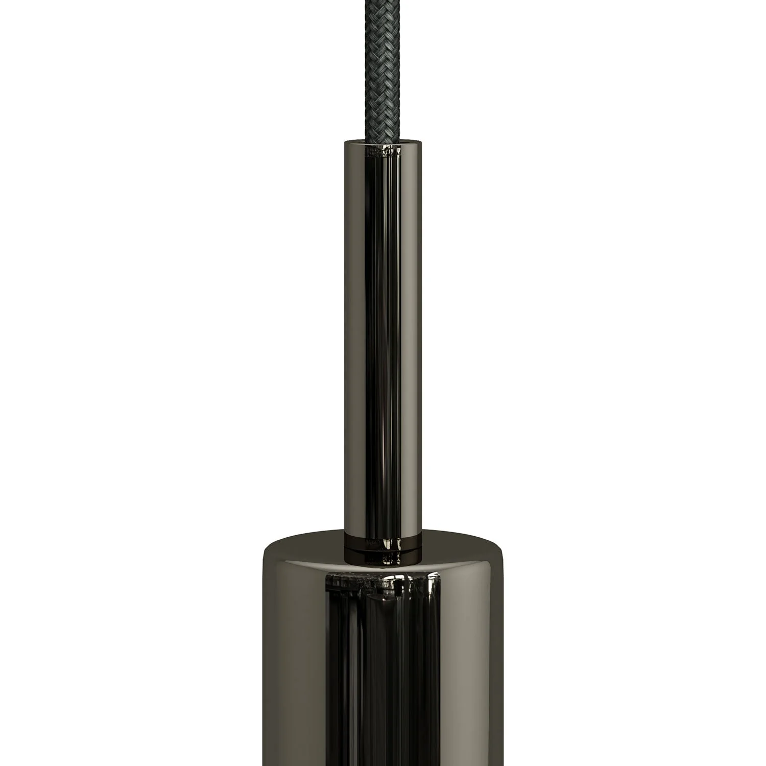 Serracavo cilindrico in metallo lunghezza 7 cm completo di tige, dado e rondella - Nero perla - Image 2