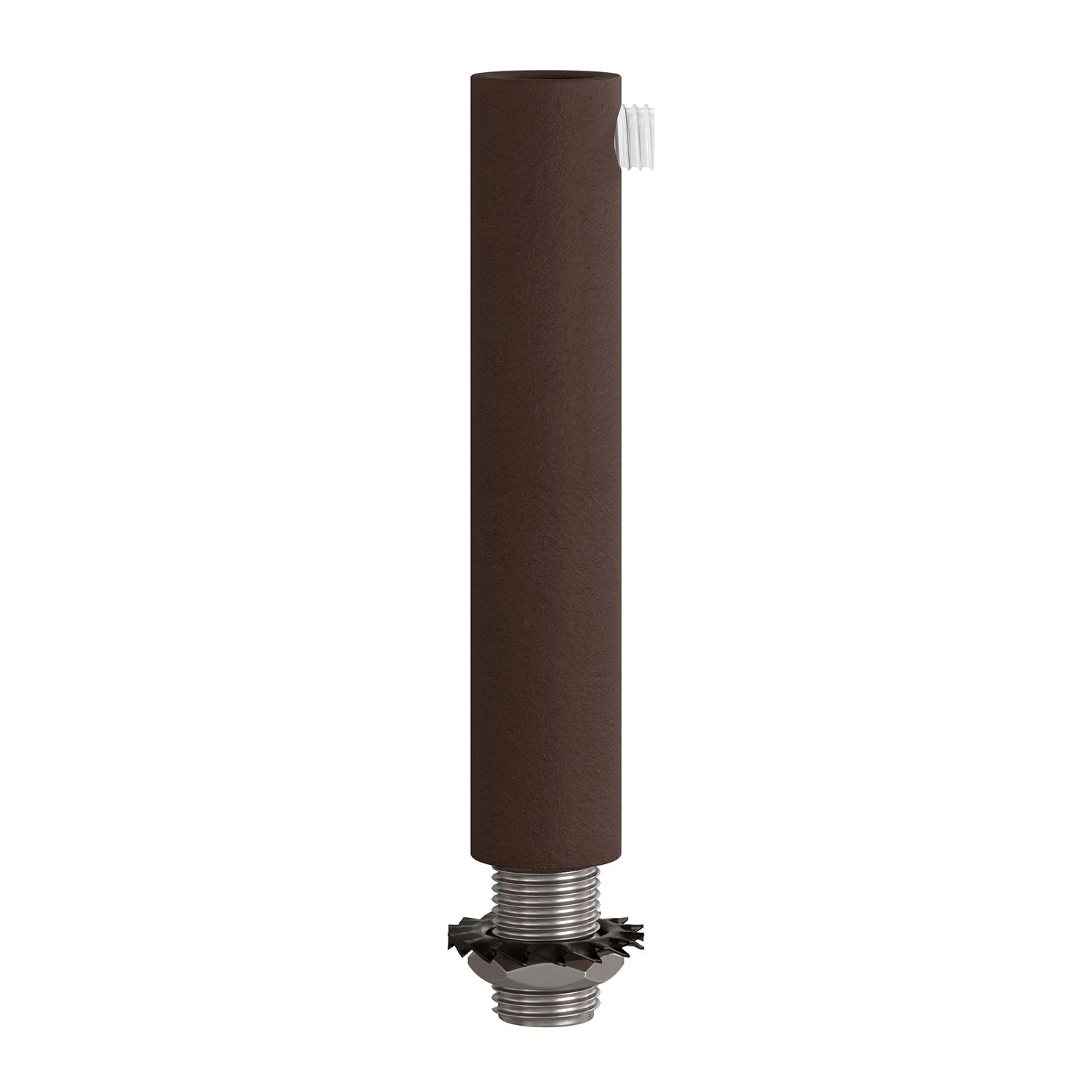 Serracavo cilindrico in metallo lunghezza 7 cm completo di tige, dado e rondella - Ruggine scura verniciata