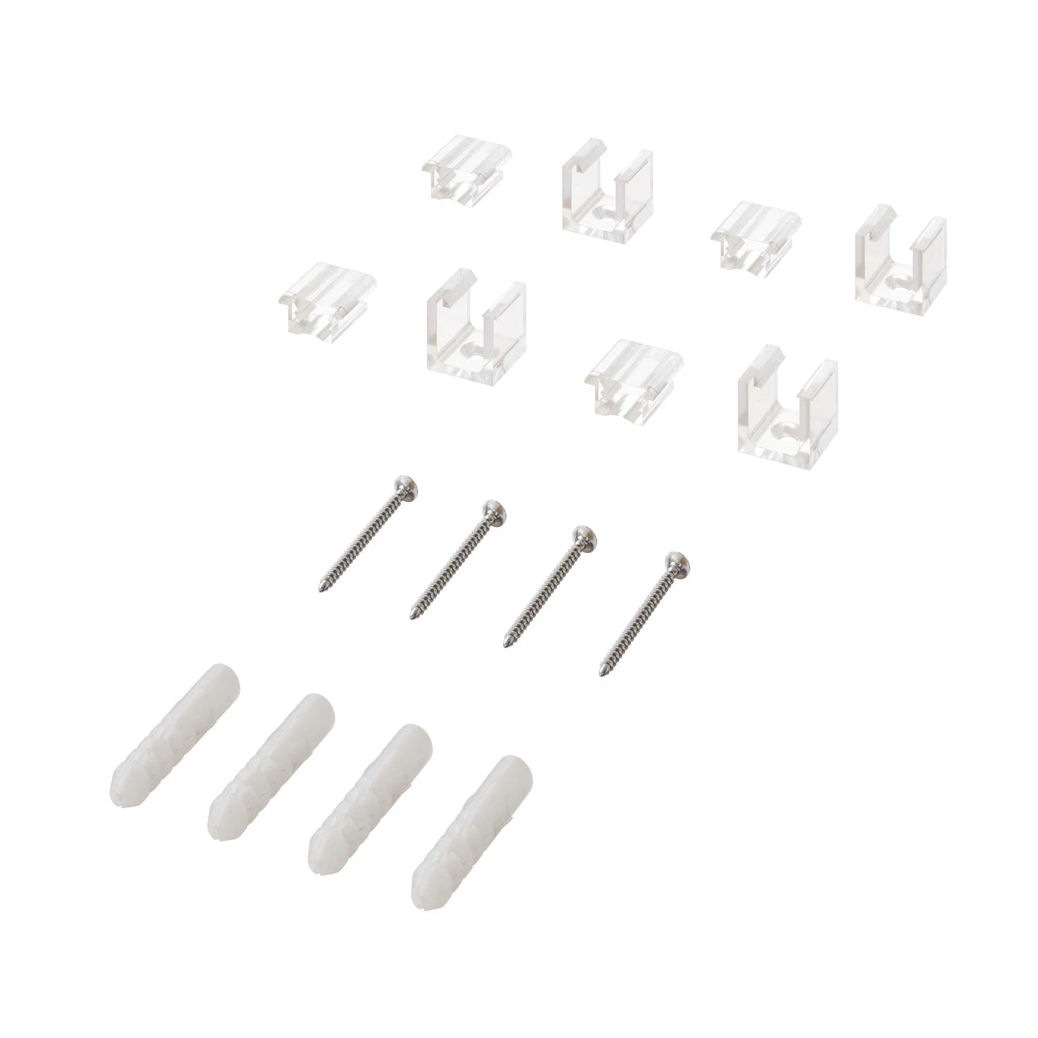 Set 4 Cube Clip Trasparente - Mini fissaggio a parete per cavo tessile - Image 5