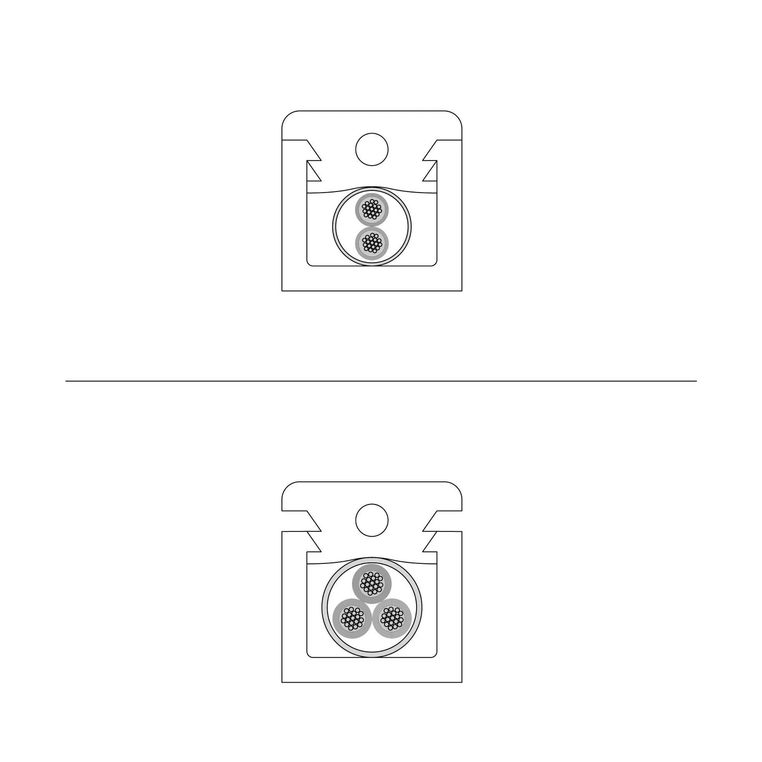 Set 4 Cube Clip Trasparente - Mini fissaggio a parete per cavo tessile - Image 7