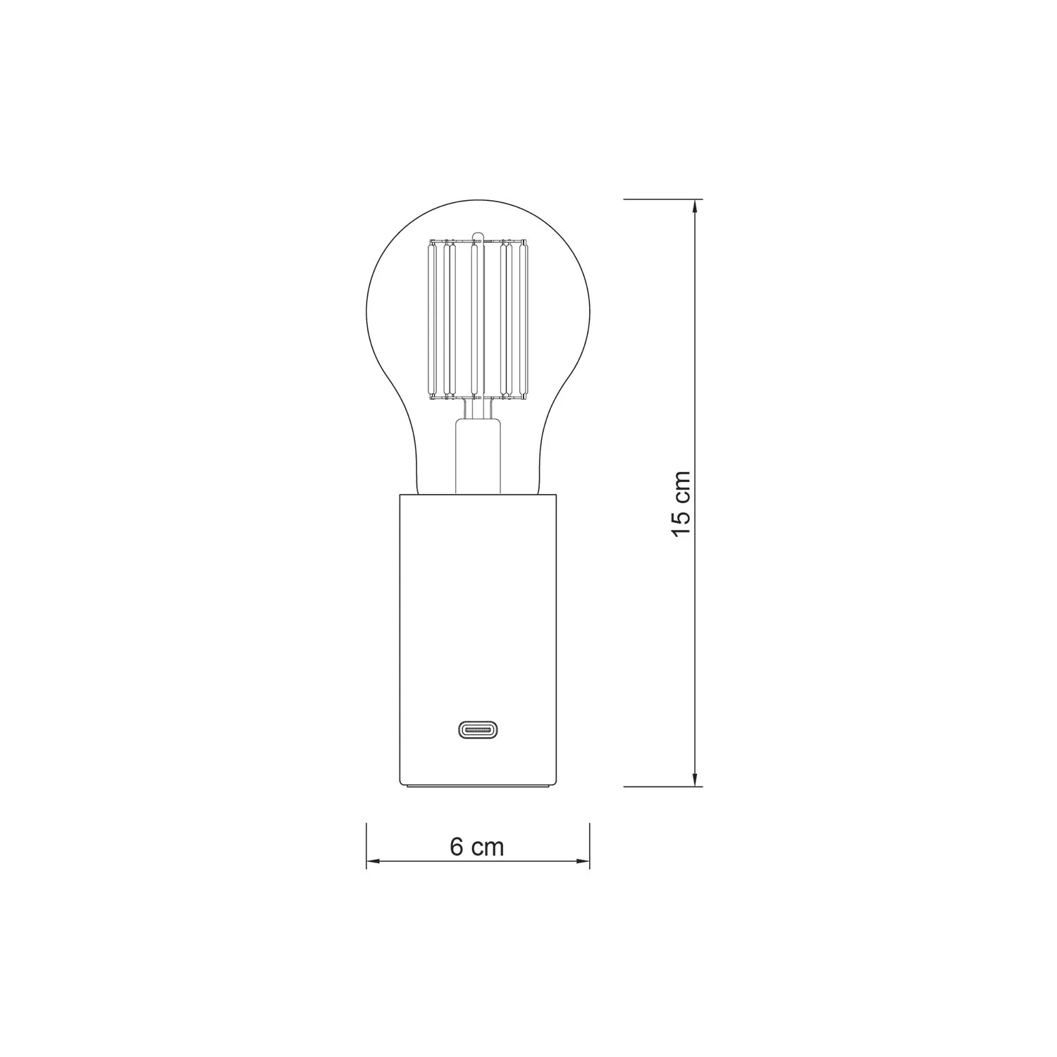 SI! Lampada portatile a 5V con lampadina A60 - Nero - Image 7