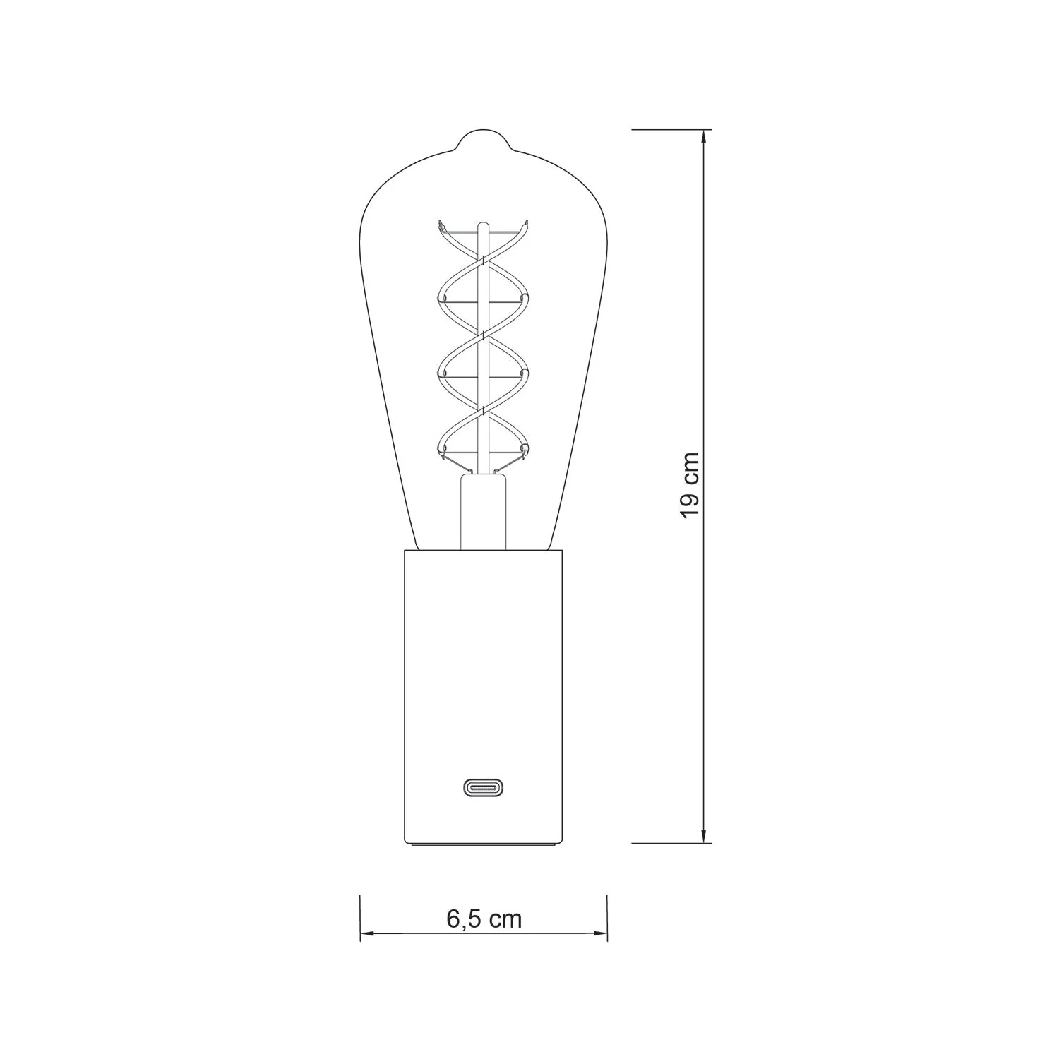 SI! Lampada portatile a 5V con lampadina ST64 - Bronzo satinato - Image 7