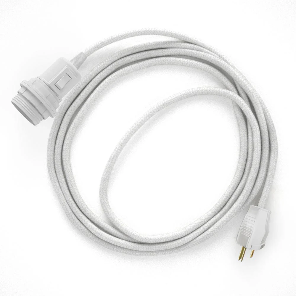 Snake for lampshade - Plug-in lamp with colored fabric cable - RC01