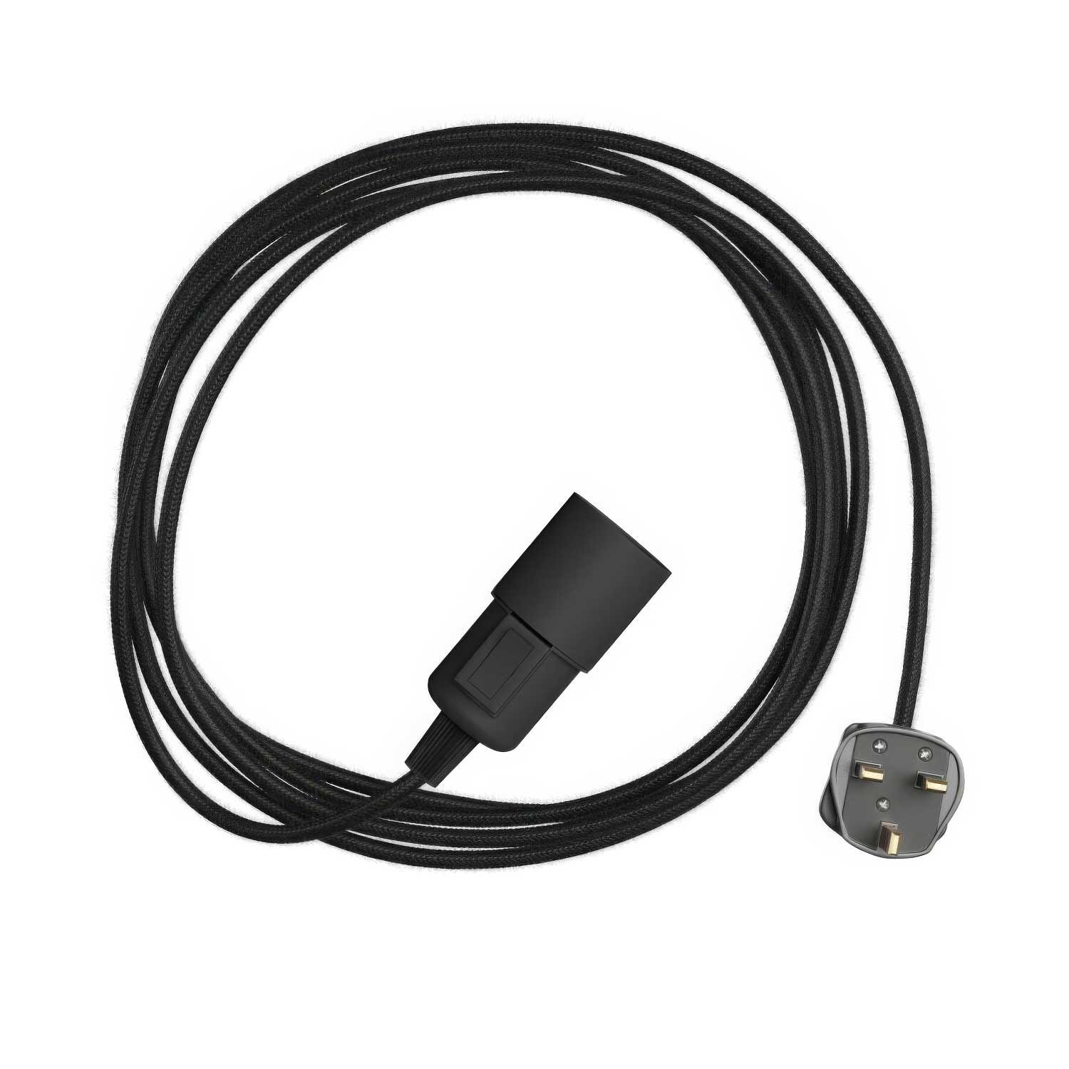 Snake - Lampada plug-in con cavo in tessuto colorato RC04 e spina UK