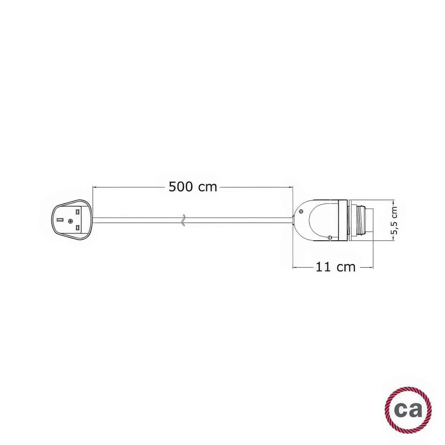 Snake Modulair, lampada portatile per esterni, 5 m cavo tessile, portalampada IP65 e spina UK - Nero - Image 4