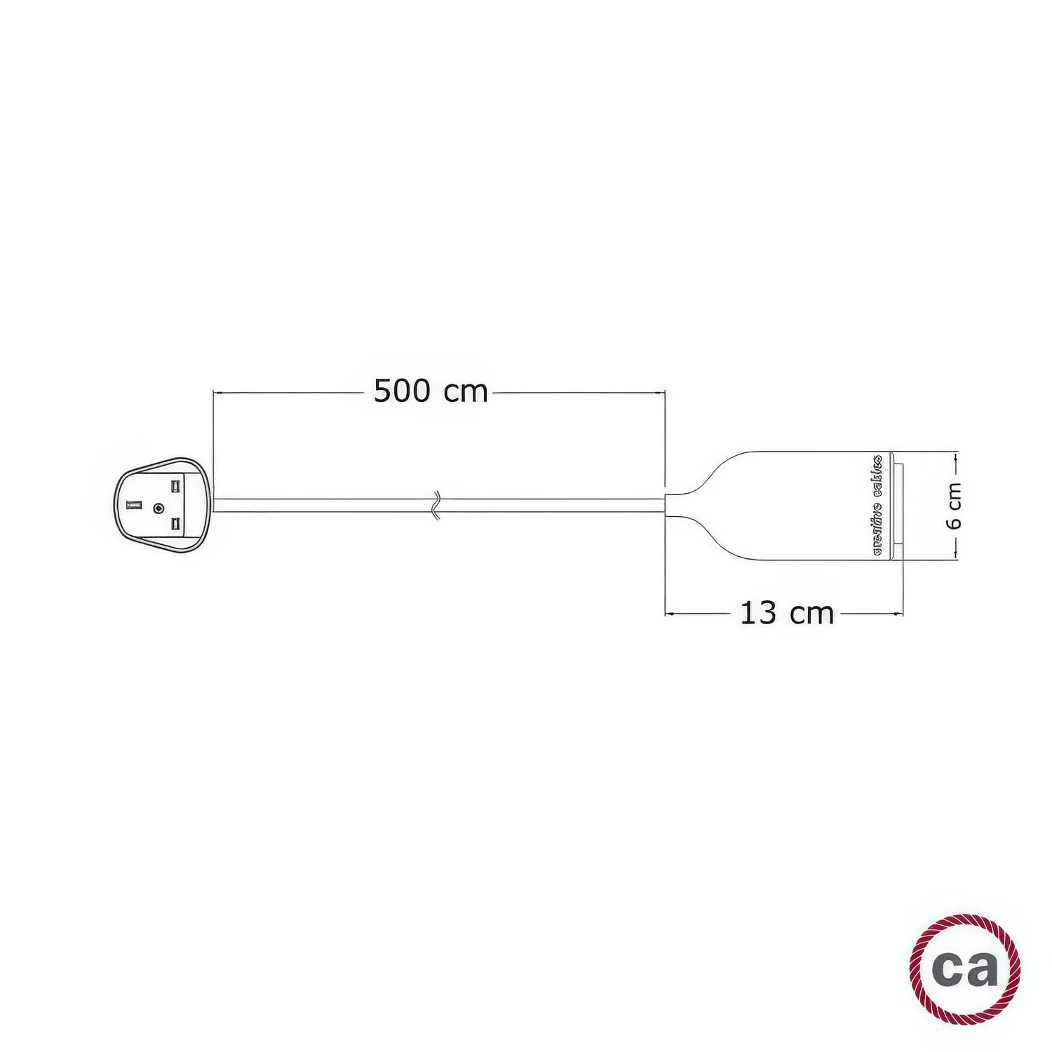Snake Modulair Pastel, lampada portatile per esterni, 5 m cavo tessile, portalampada IP65 e spina UK - Blu carta da zucchero - Image 4