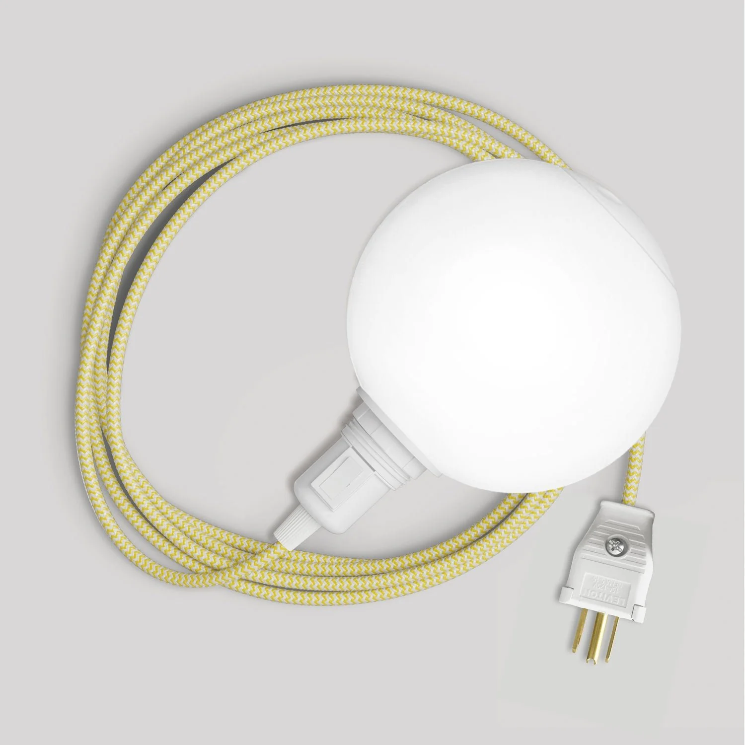 Snake Portable Lamp with socket switch, plug, and Unbreak-a-Ball unbreakable shade - RZ10