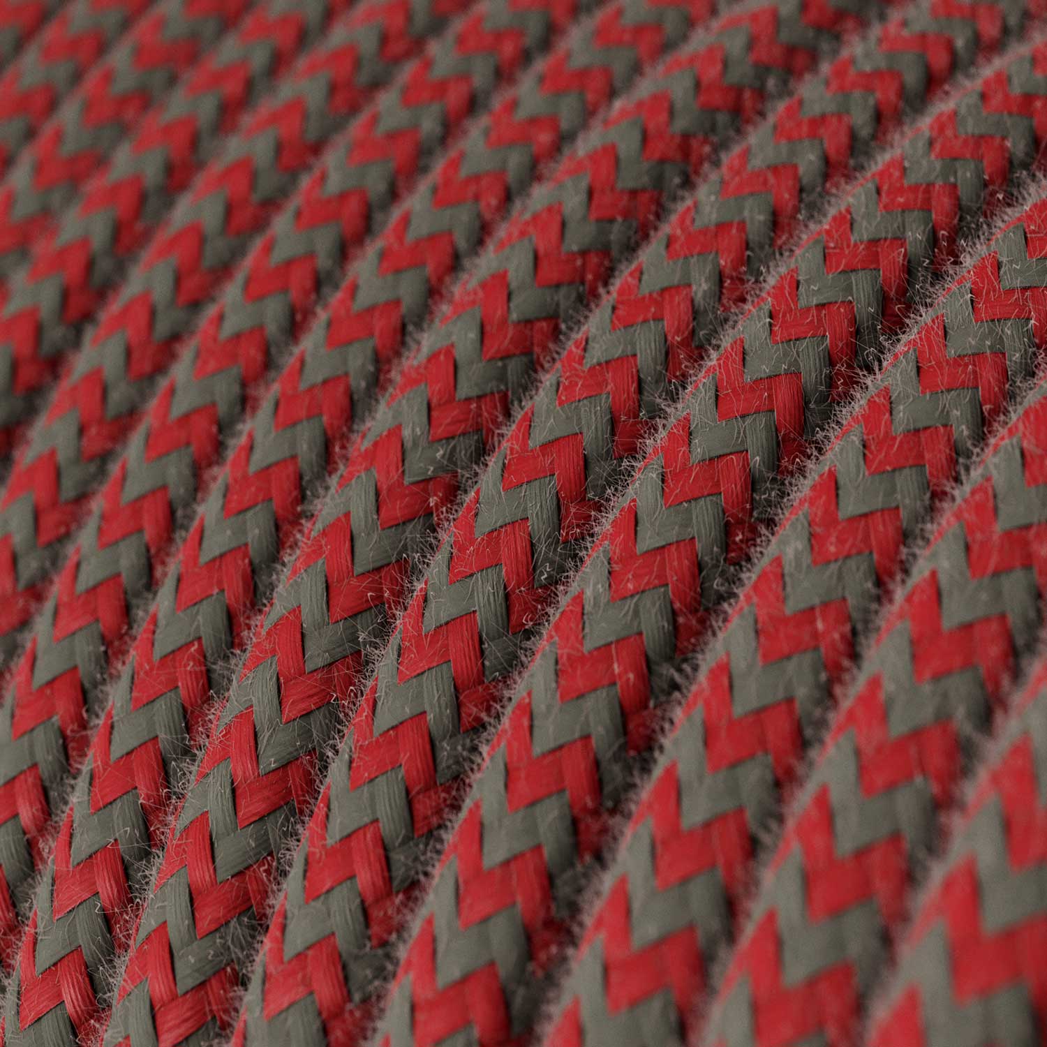 SnakeBis Zig-Zag per paralume - Cablaggio con portalampada e cavo in tessuto effetto Zig-Zag RZ28 - Image 2
