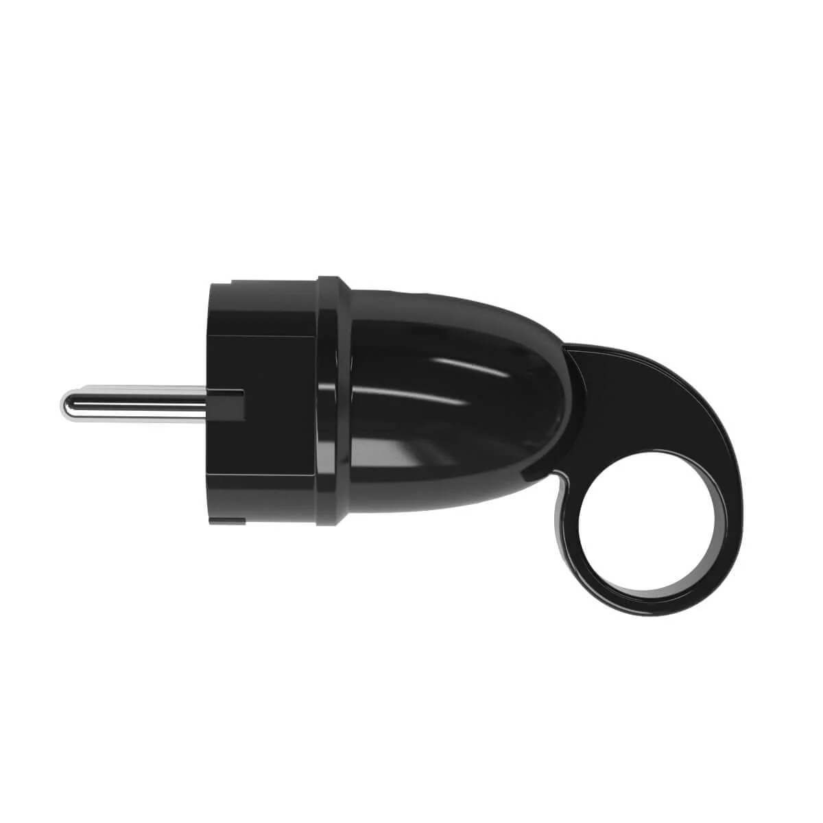 Spina Schuko Confort con anello 16A 250V - Nero - Image 4