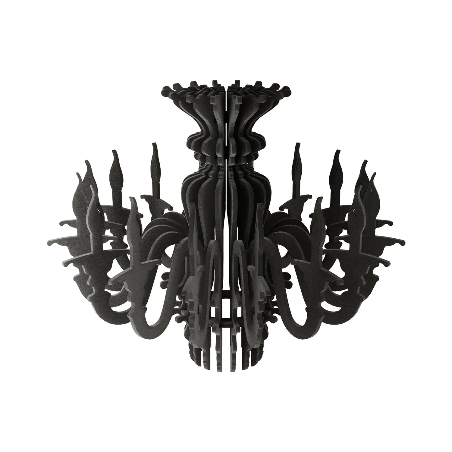 Suspension Lamp with Classic SHHANDELIER Shade Made of Sound-Absorbing Material - Black melange - Image 5