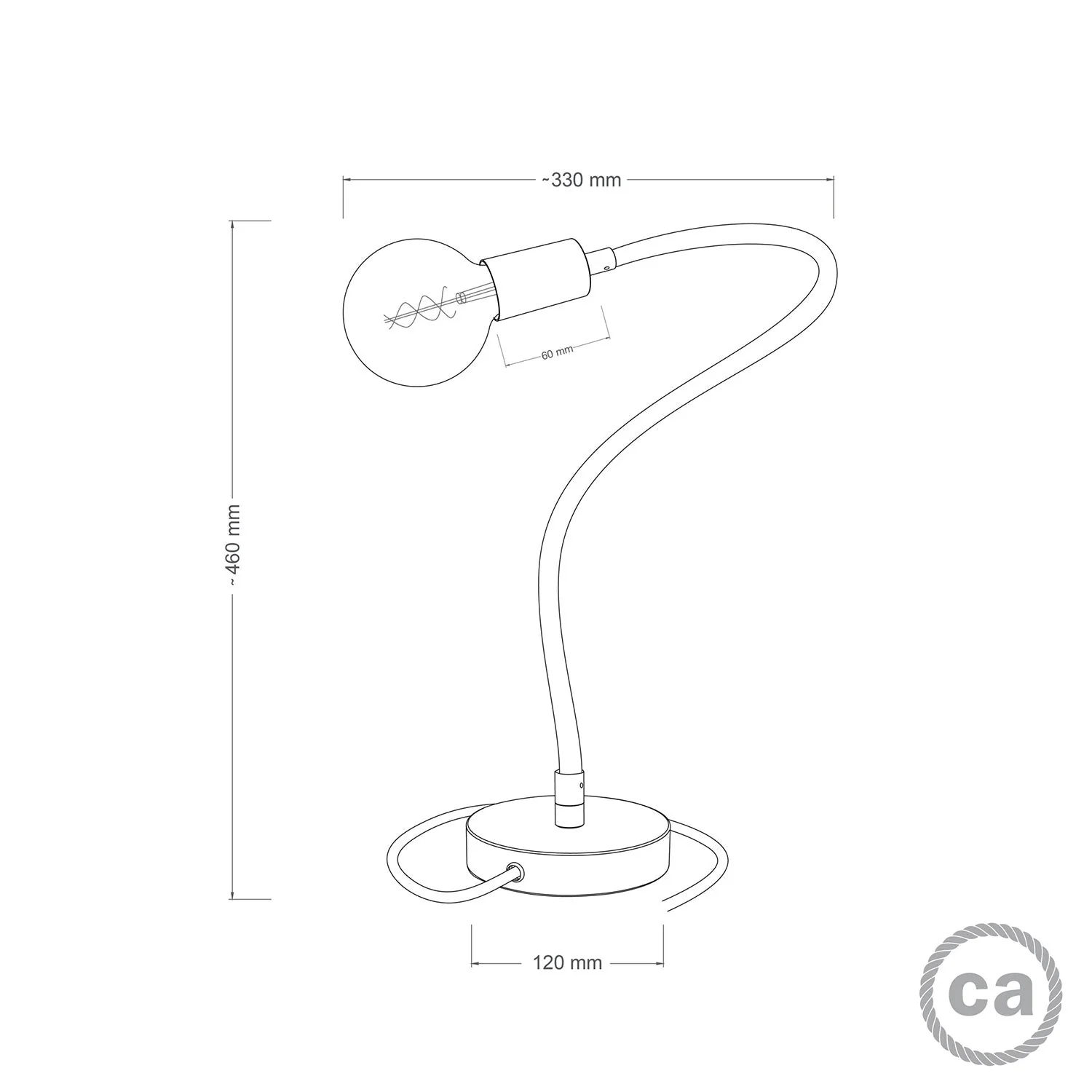 Table Flex lampada da tavolo snodabile a luce diffusa e spina UK - Bianco opaco - Image 5