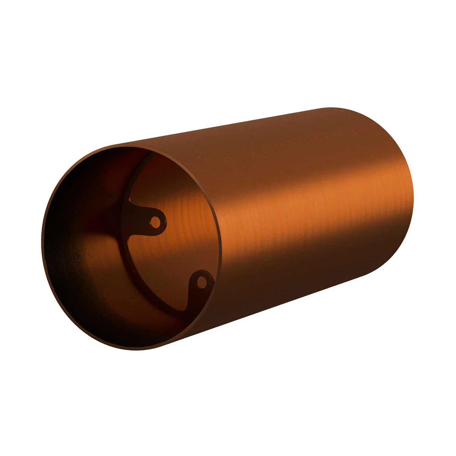 Tub-E12, spotlight pipe with E12 double ferrule socket - Brushed copper - Image 3