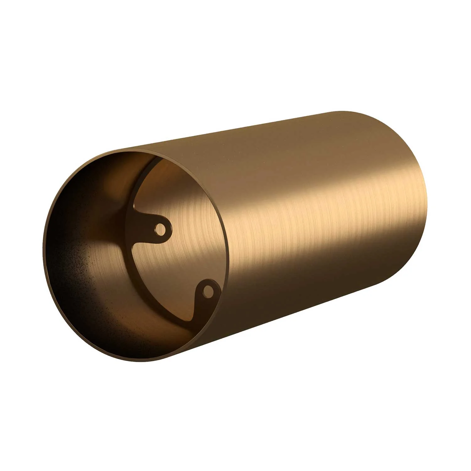 Tub-E14, tubo in metallo per faretto con portalampada doppia ghiera E14 - Bronzo satinato - Image 3