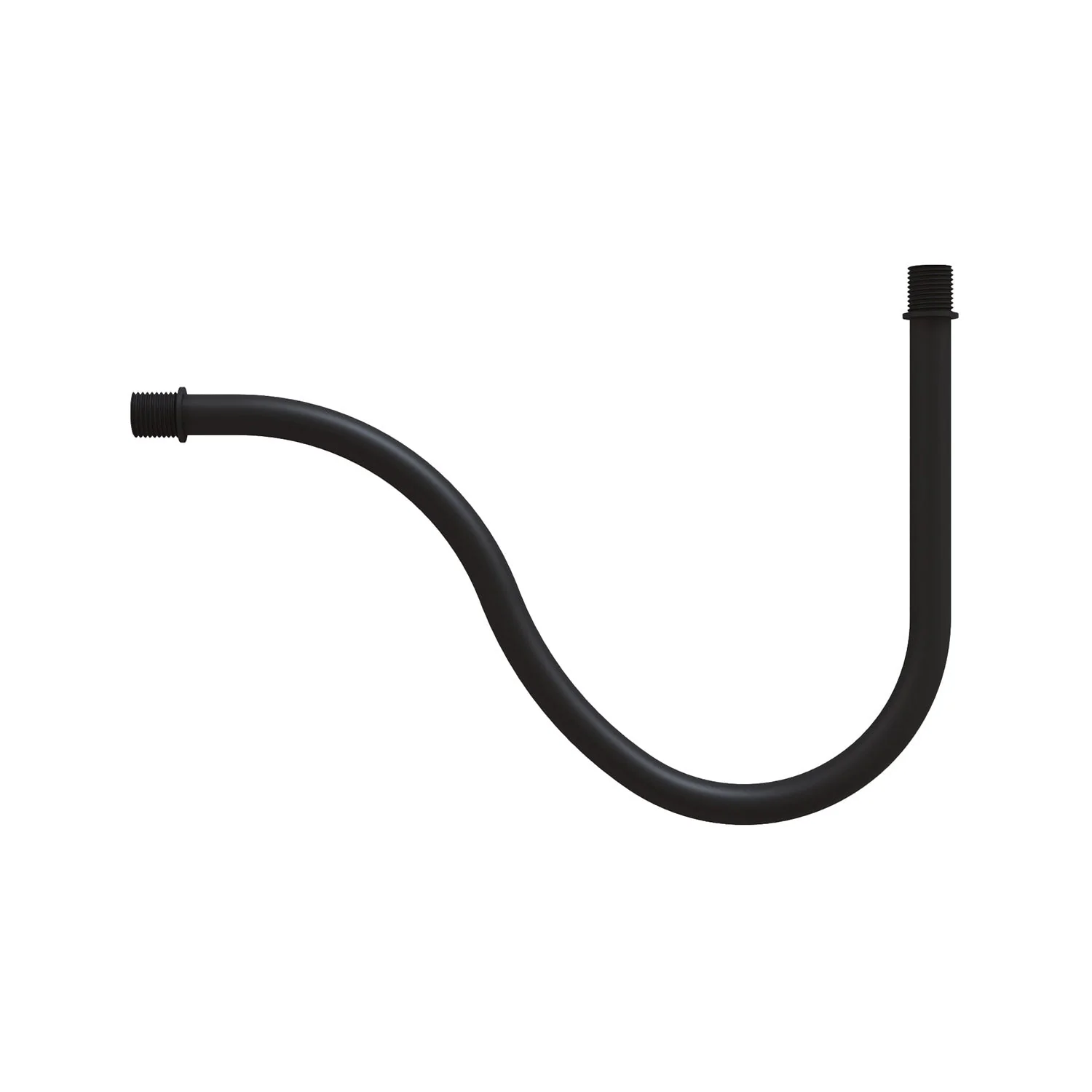 Tubo curvo di estensione a S per lampada, 16,5 cm in metallo - Nero