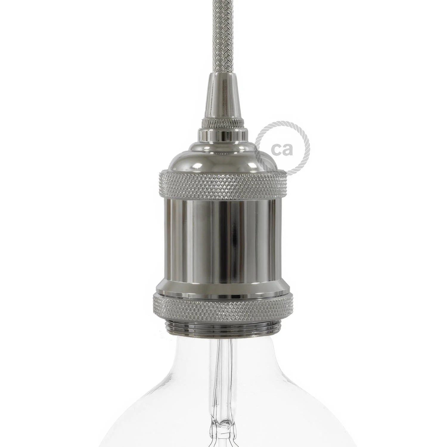 Vintage Style - single ferrule E26 light bulb socket kits - Chrome