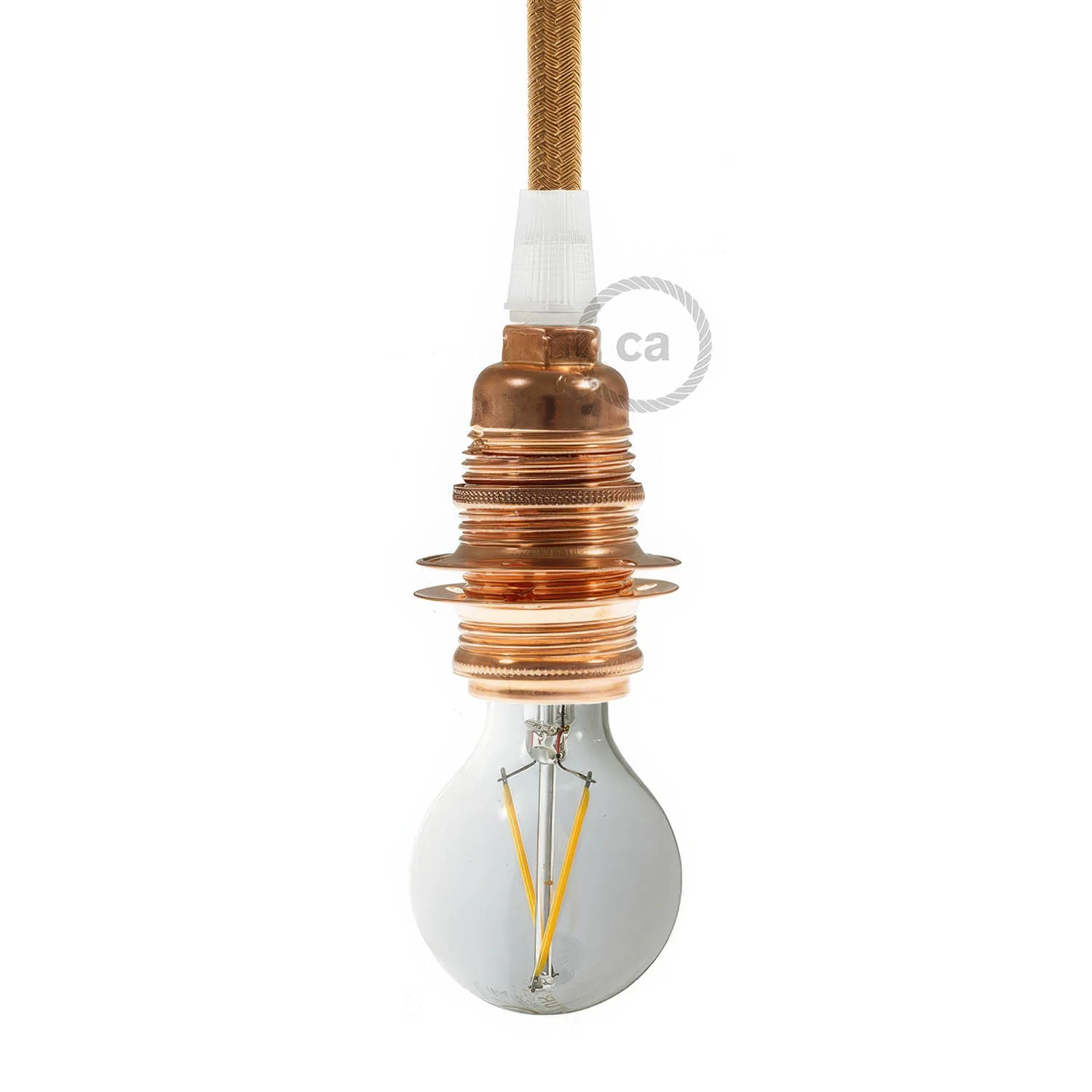 XL Wooden E26 light bulb socket kit for Rope Cables - White - Image 4